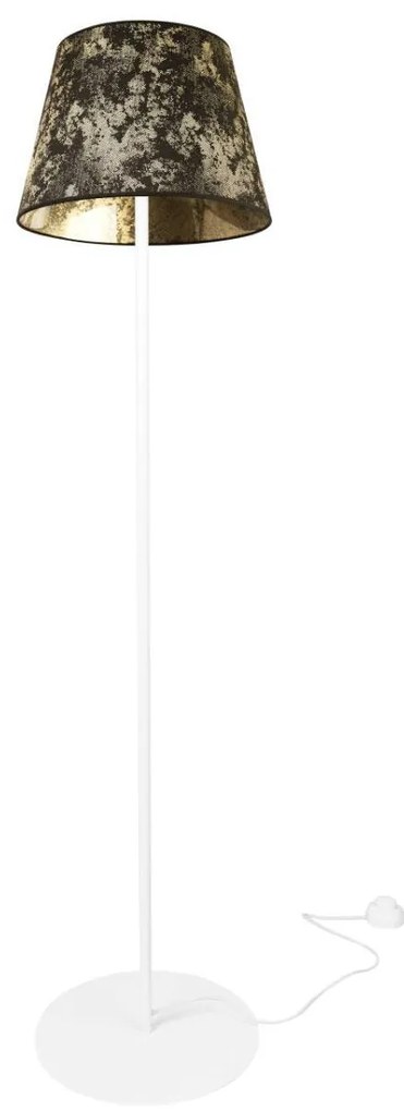 Stojacia lampa Werona, 1x textilné tienidlo so vzorom (výber zo 6 farieb), (výber z 3 farieb konštrukcie), s