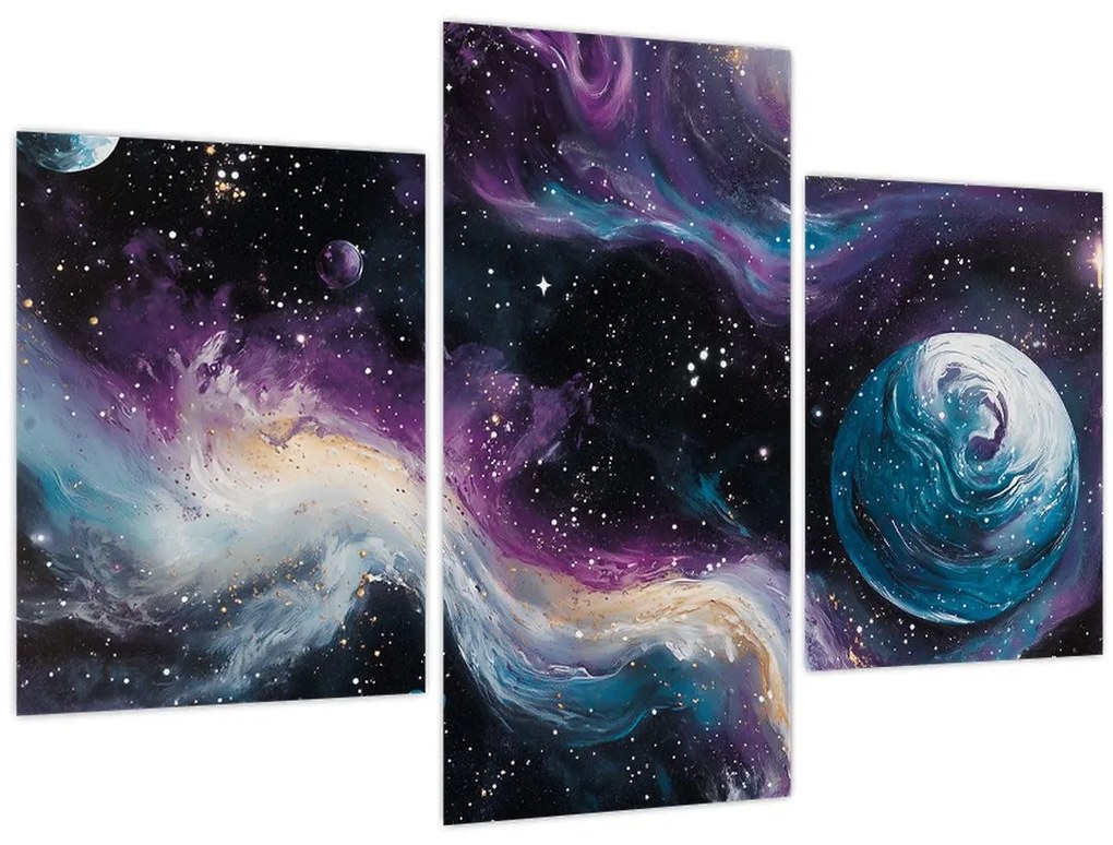 Obraz - Maľovaný vesmír (90x60 cm)
