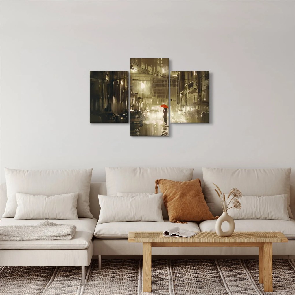 Obraz - Žena za daždivej noci (90x60 cm)
