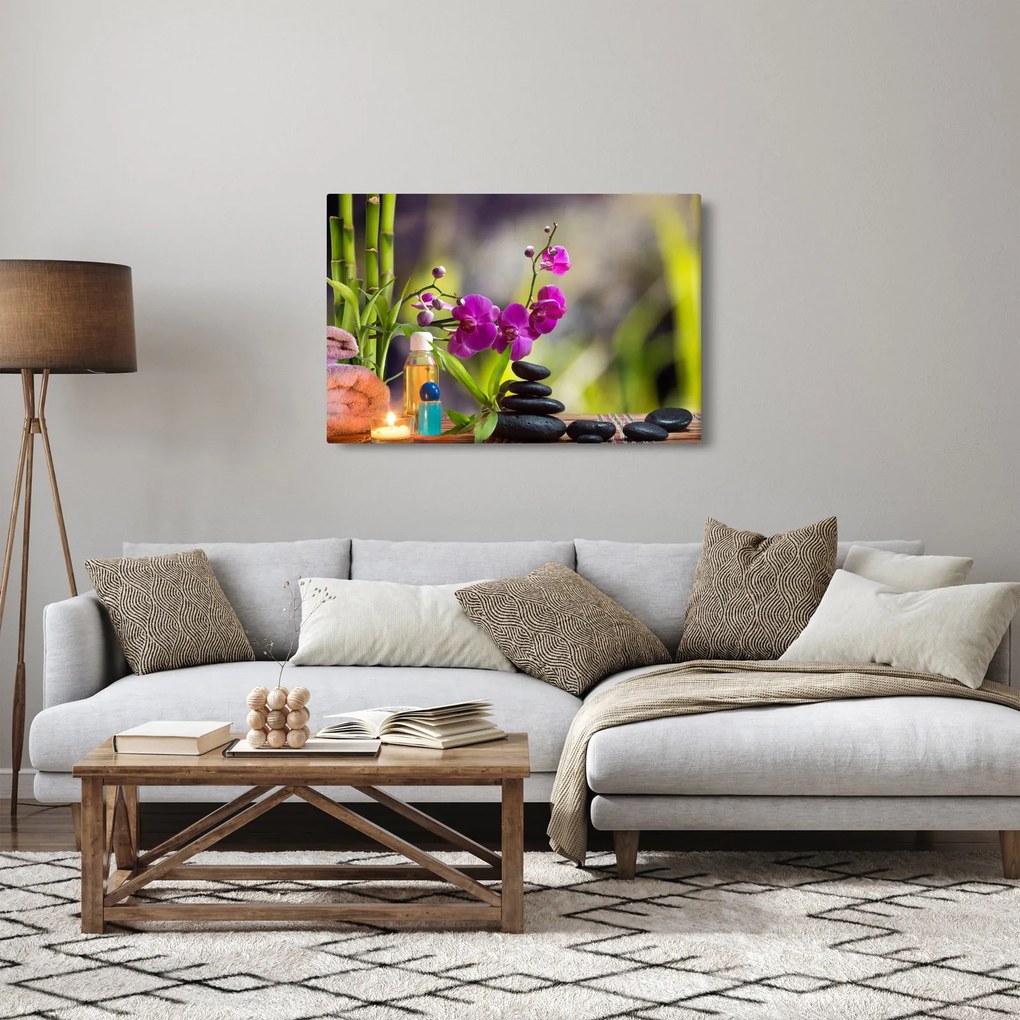 Obraz - spa and stones (90x60 cm)