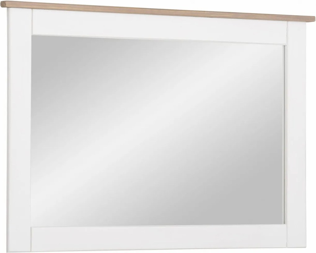 Nástenné zrkadlo Cosma, 90 cm, biela/sivá