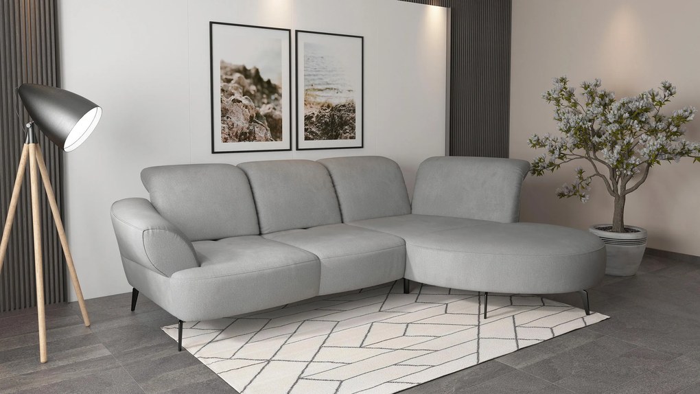 XXXLutz ROHOVÁ SEDAČKA, textil, sivá Sit & More - Sedačky - 000144013205