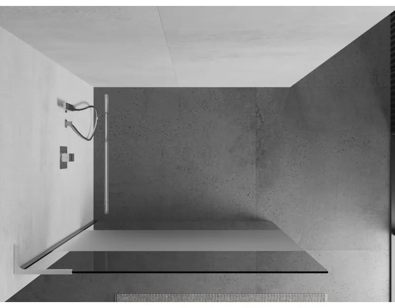 Mexen Kioto L, sprchová zástena Walk-In 70 x 200 cm, 8mm číre sklo-námraza, chrómový profil, 800-070-103-01-35