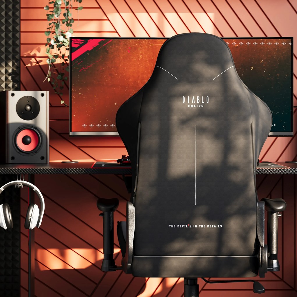 Herná stolička Diablo X-Starter zo šedej tkaniny