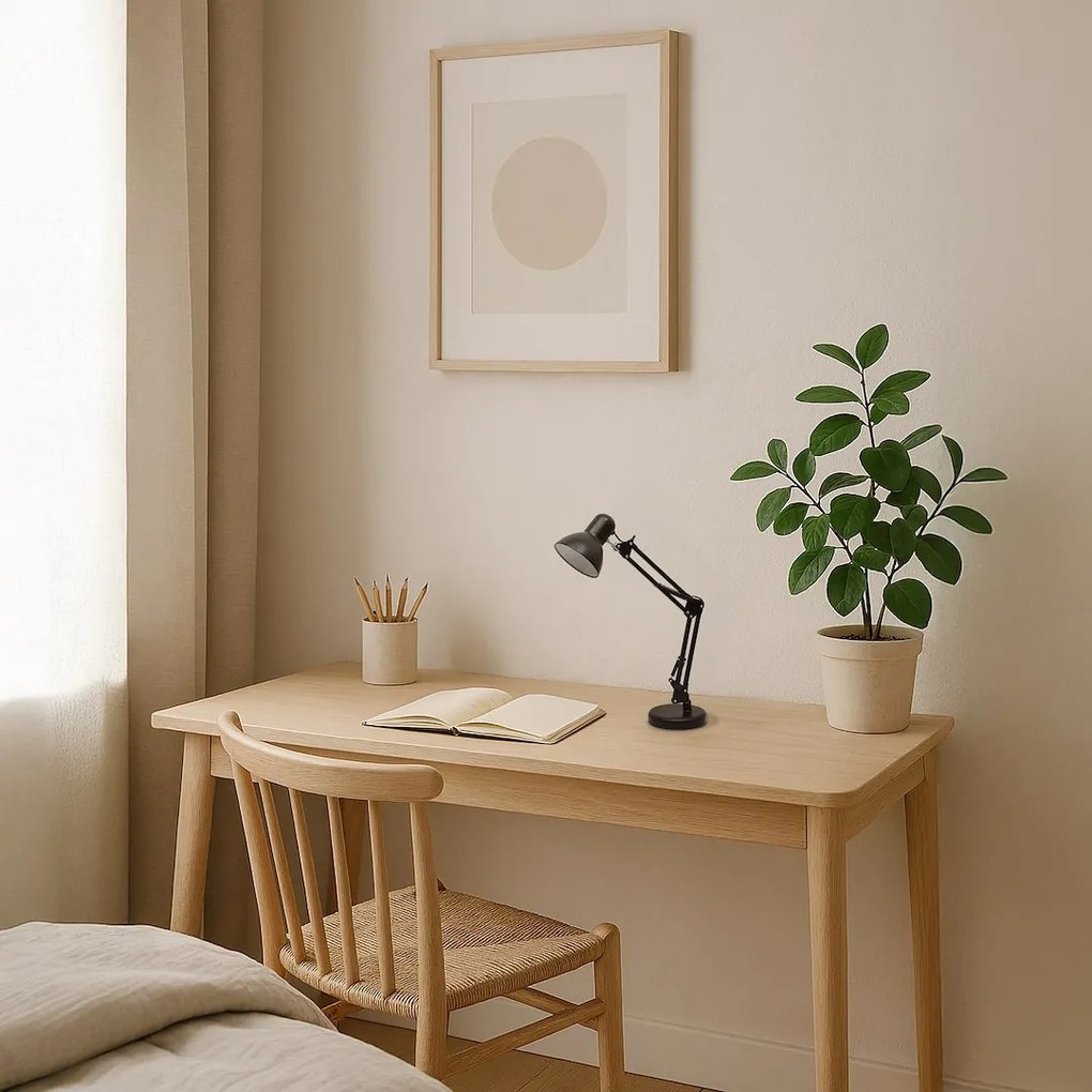 Stolná lampa Nexa, 1x čierne kovové tienidlo, b
