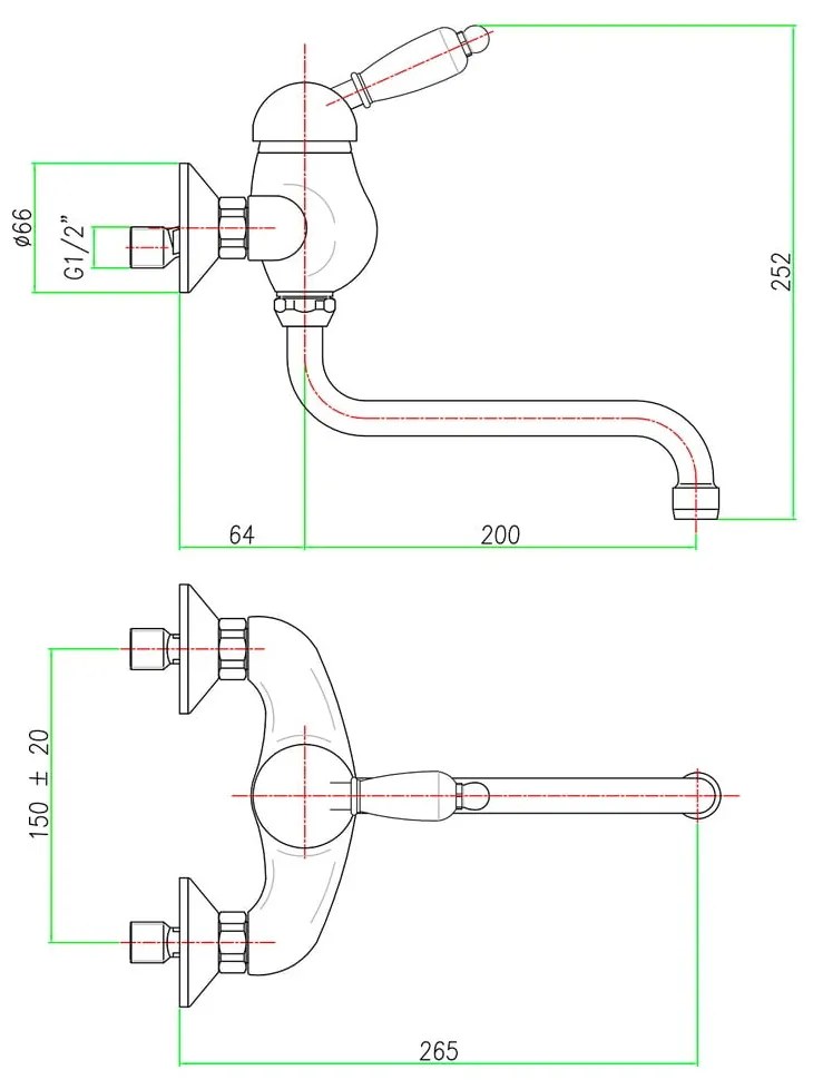 Nástenná umývadlová batéria v striebornej farbe (1 výstup) Kirké White – Sapho