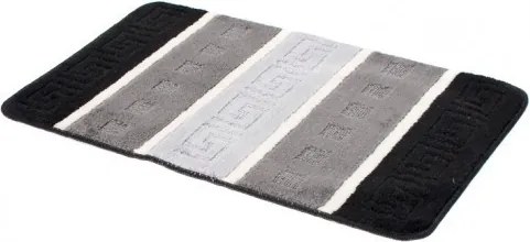 Kúpeľňový koberček MULTI A5016 grécky - čierny, sivý