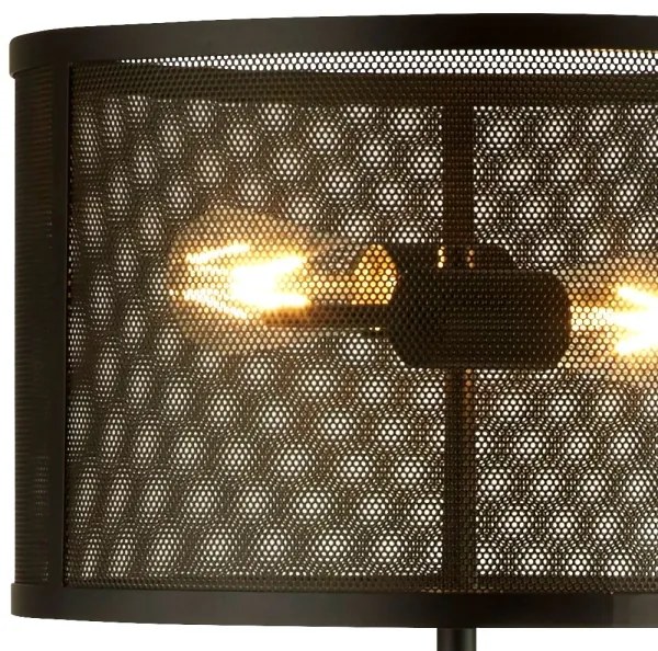Searchlight EU2832-2BK - Stojacia lampa FISHNET 2xE27/60W/230V čierna