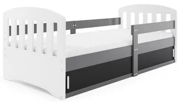 Detská posteľ CLASSIC 1 160x80 cm Sivá-čierna