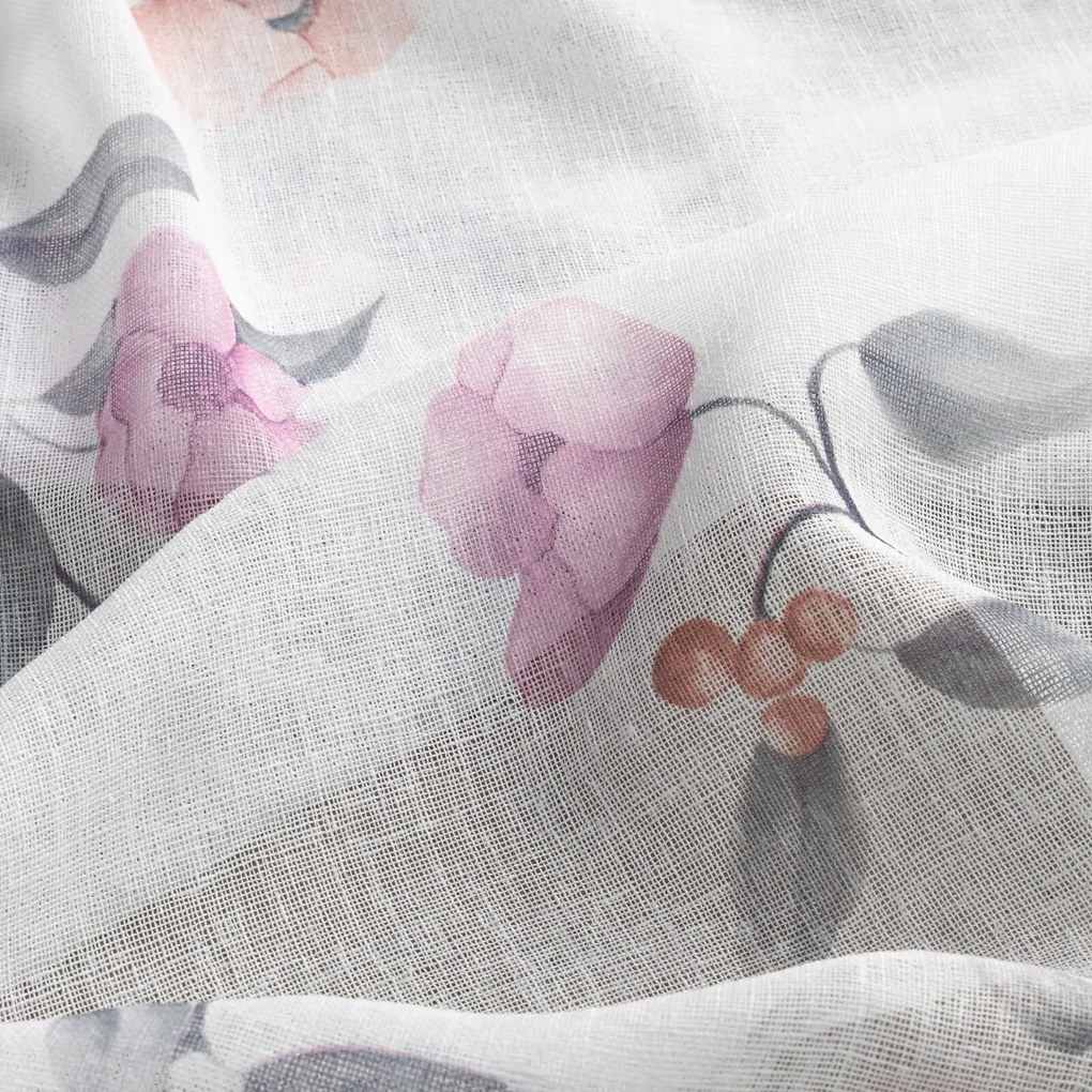 ZÁCLONA NA KRÚŽKOCH ANTEA 140X250 CM KVETY