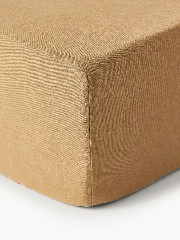 Elastická plachta na kontinentálnu posteľ z vypratého ľanu Airy