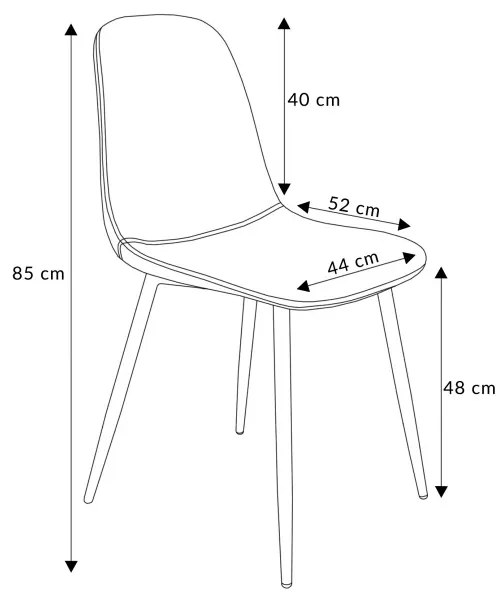 Jedálenská stolička SLANK sivá ALL 977972