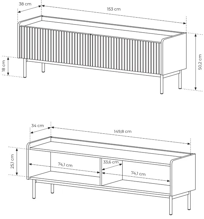LAS Stolík pod TV Level D