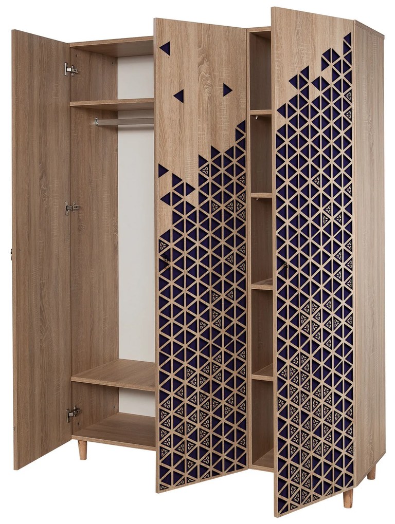 Šatníková skriňa Modella 123 (dub sonoma). Akcia -18%. Vlastná spoľahlivá doprava až k Vám domov. 1088282