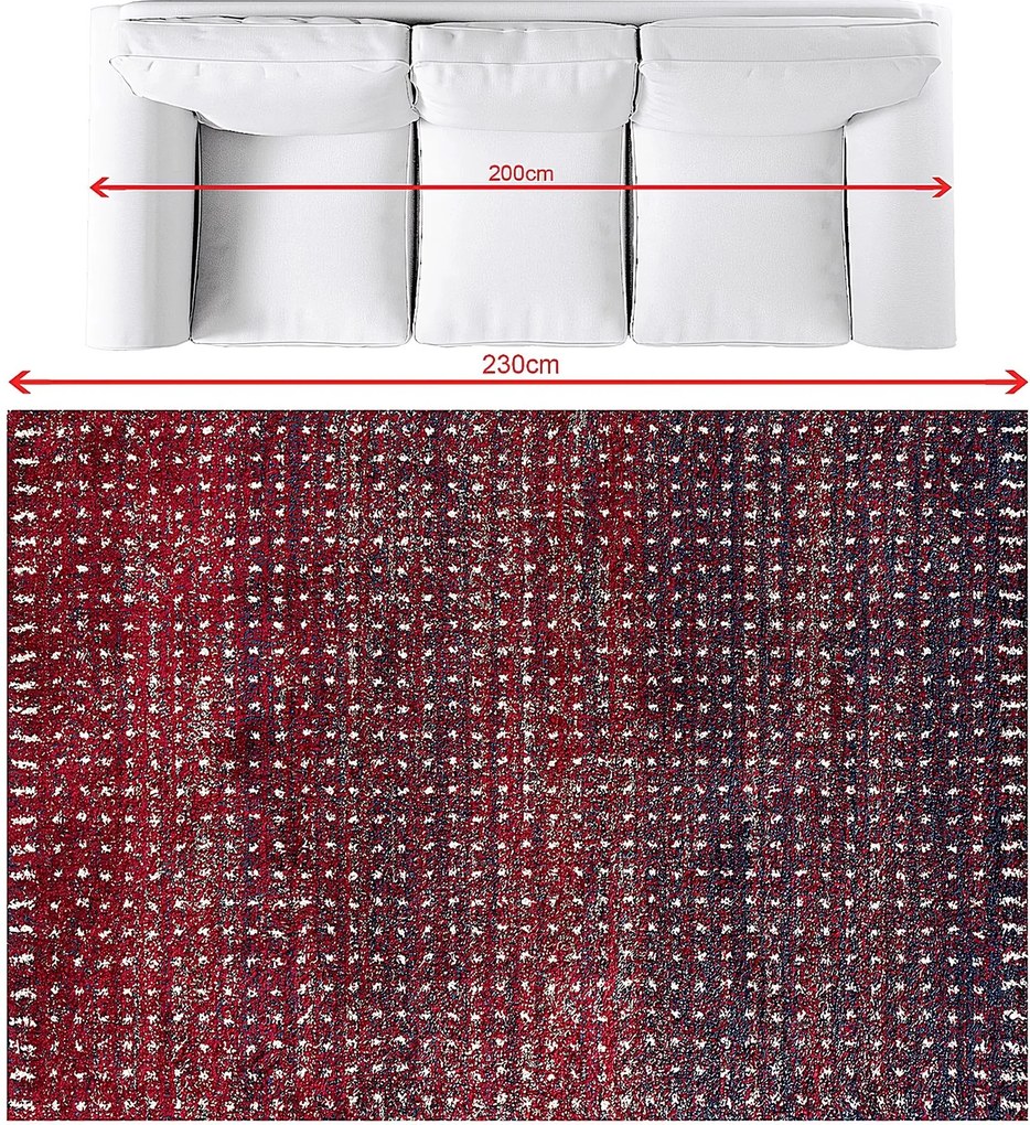 Koberec Royal cherry red/navy 160x230cm