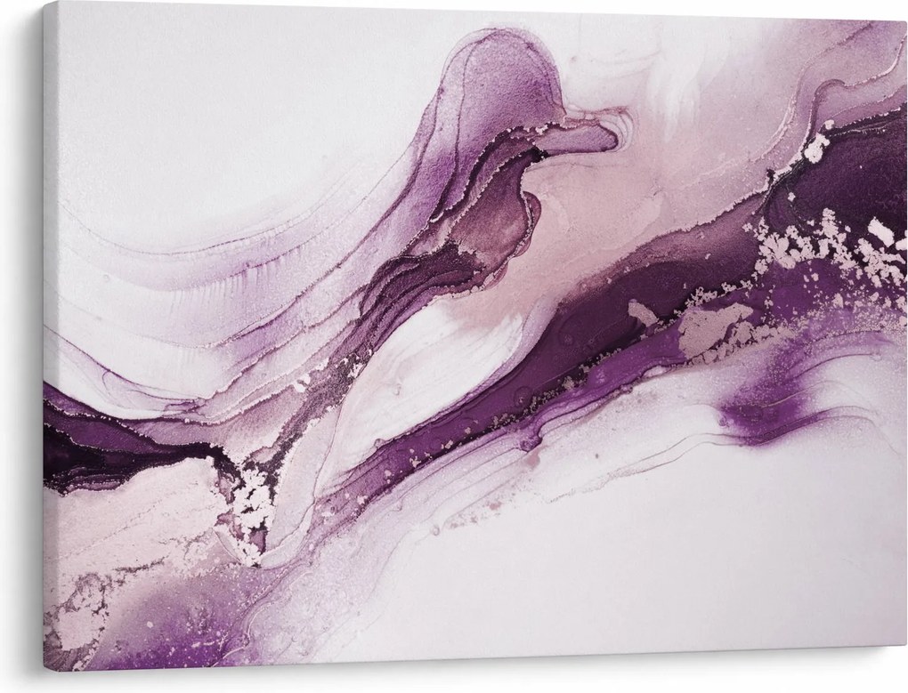 Obraz - Purple fluid art (70x50 cm)