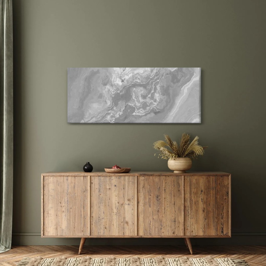 Obraz - Mramor v čiernobielej (120x50 cm)