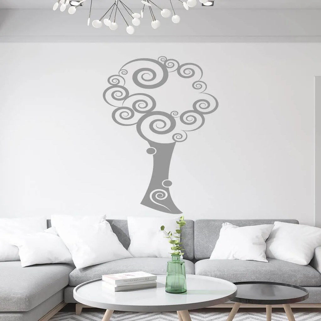 Veselá Stena Samolepka Tajomný strom Farba: modrá, Veľkosť: 100 x 136 cm