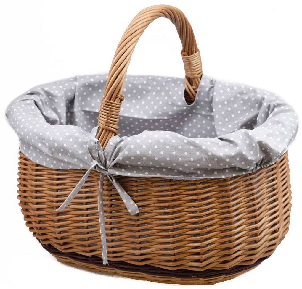 Nákupný kôš prútený Jente V.š. 42 x hl. 31 x v. 22/38(cm)