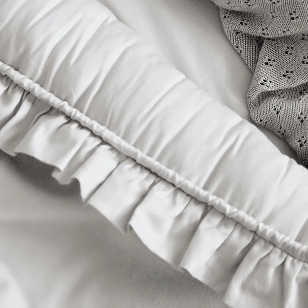 Saténovo bavlnené hniezdo pre bábätká svetlo šedá