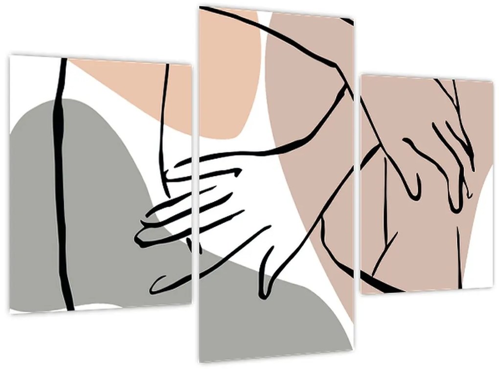 Obraz - Woman body line art N⁰2 (90x60 cm)