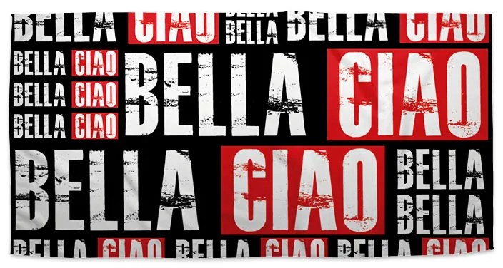 Sablio Uterák La Casa de Papel Professor or Bella Ciao motív 2 - 30x50 cm