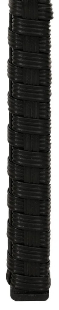 Záhradná súprava 2 kresiel, pohovky a stolíka HWC-N98 - antracit, krémový vankúš