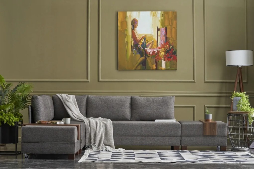 Rohová sedačka Flay 1 (červená) (L)