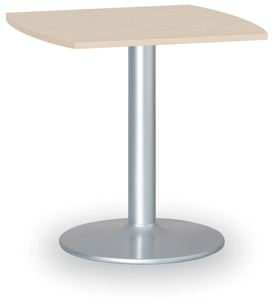 Konferenčný stolík ZEUS II, 660x660 mm, sivá podnož, doska breza