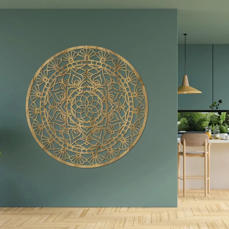 Drevená Mandala na Stenu - Ručne vyrezávaná dekorácia | SENTOP FB-HDF0507