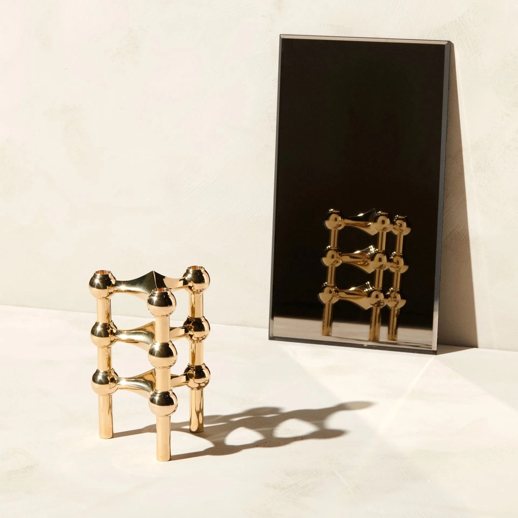 Stoff Nagel Dizajnový svietnik STOFF Nagel Solid Brass – set 3 ks