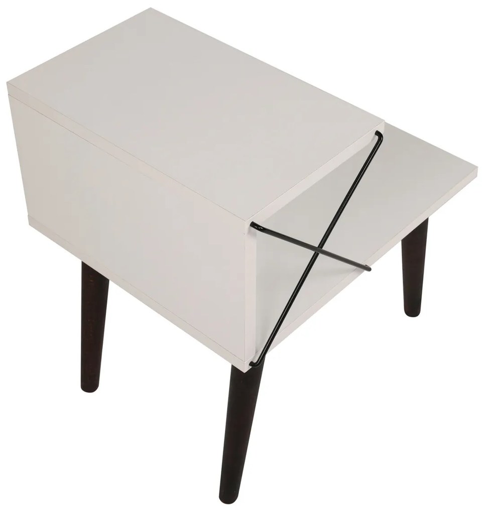 Nočný stolík Cross White