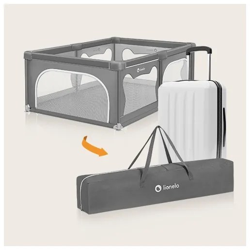 Lionelo - Hracia ohrádka WILLOW šedá