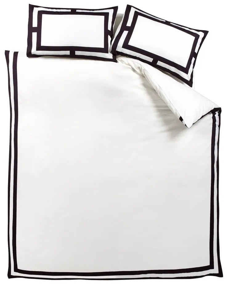 Čierno-biele obliečky na dvojlôžko 200x200 cm Mono Panel – Catherine Lansfield