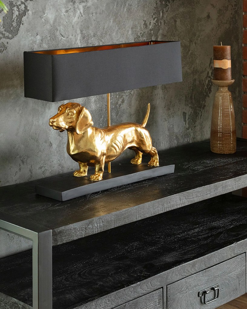 Stolná lampa Gold Dog 48cm