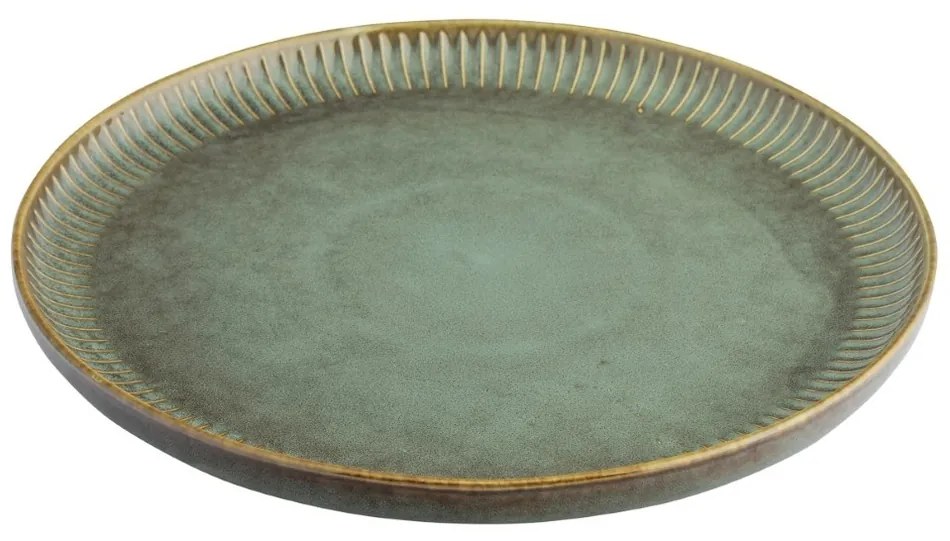 Altom Porcelánový plytký tanier Reactive Sage, 26 cm