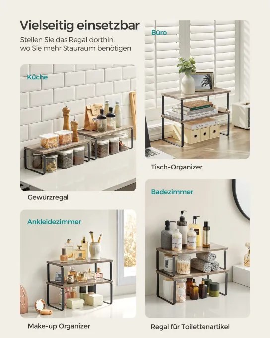 Set 4 kuchynských políc KCS022X02