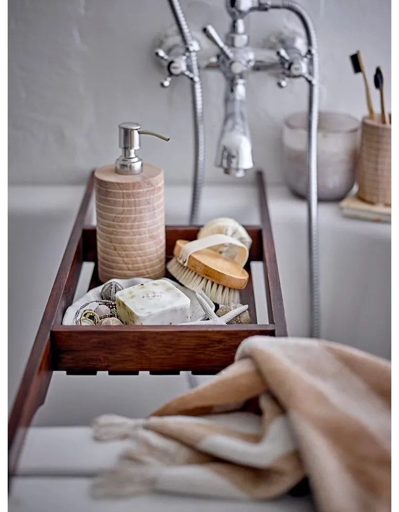 Hnedo–béžový bavlnený uterák 50x100 cm Elaia – Bloomingville