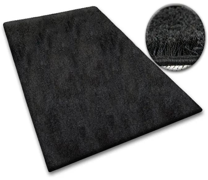 Kusový koberec SHAGGY Izebelie 5cm čierny