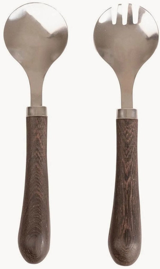 Drevený príbor na šalát Astrid, 2 ks