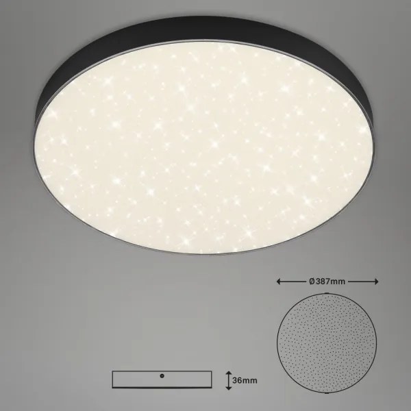 Briloner 7075-415 - LED Stropné svietidlo STAR SKY LED/24,5W/230V pr. 38 cm čierna