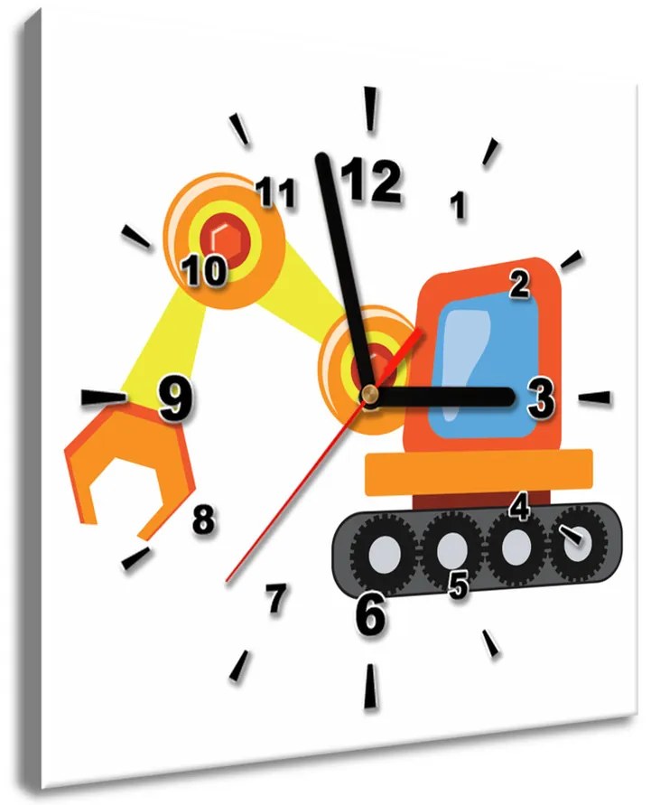 Gario Obraz s hodinami Bager Rozmery: 30 x 30 cm