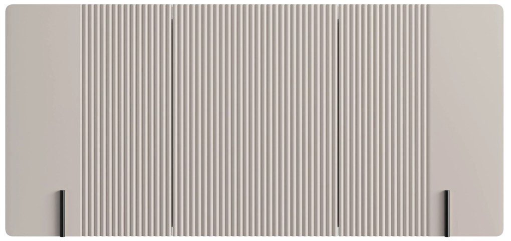 Závesná komoda Malmi 150 cm - kašmírová / čierna