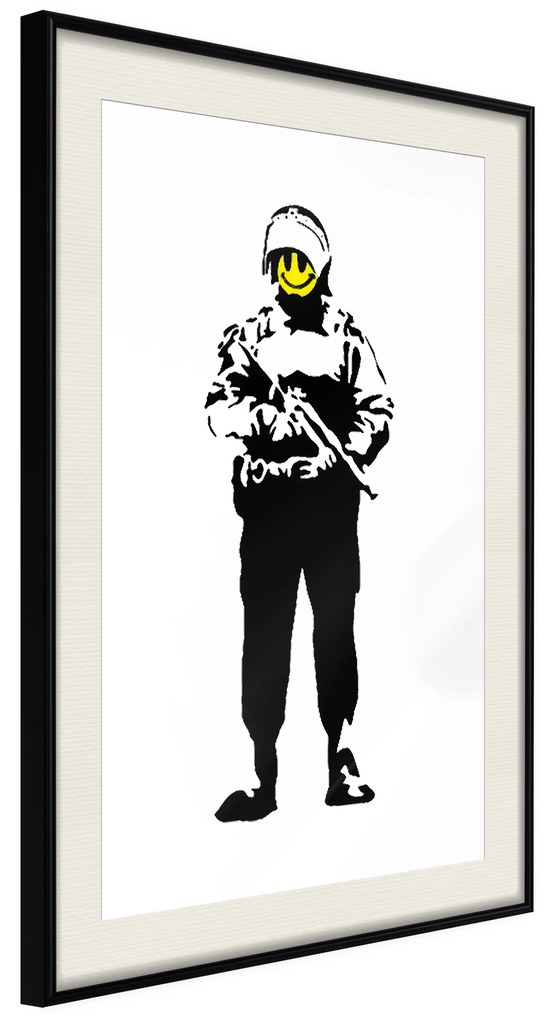 Artgeist Plagát - Smiling Policeman [Poster] Veľkosť: 40x60, Verzia: Zlatý rám