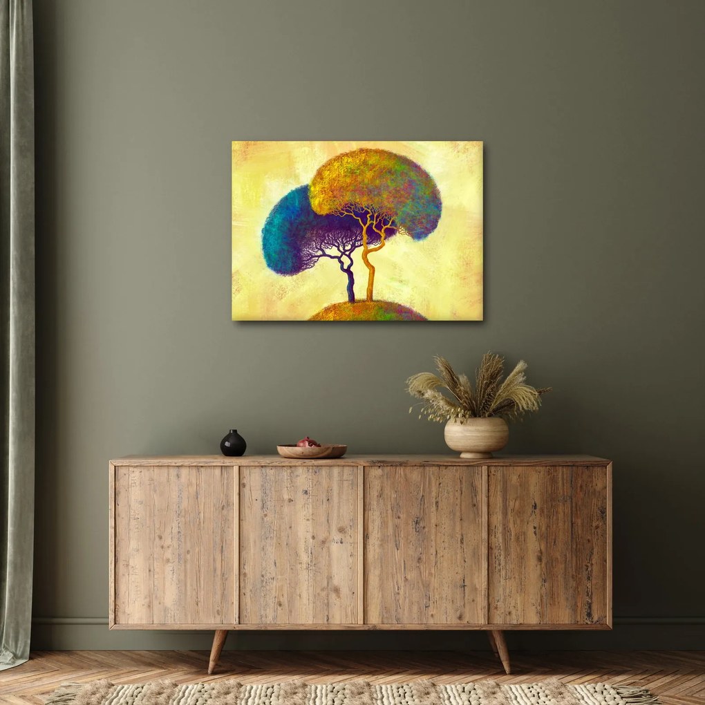 Obraz - Stromy na kopci (70x50 cm)