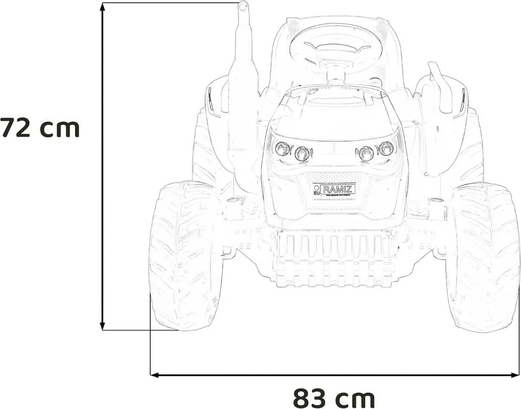 Ramiz Detský traktor GROW 1804 ružový