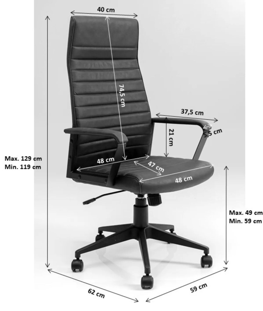 Labora I kancelárska stolička sivá