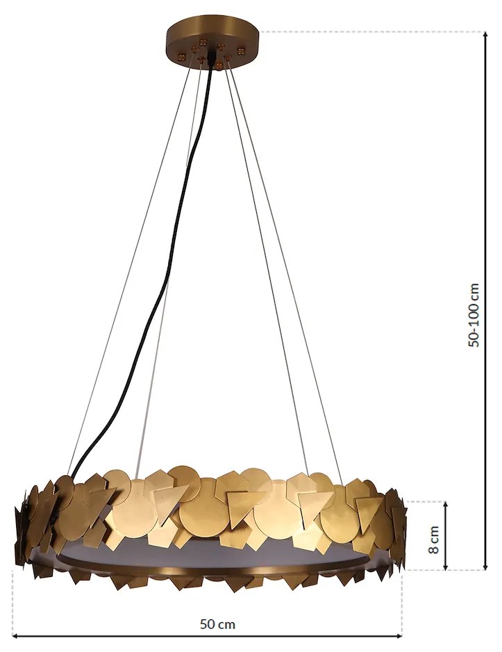 Závesné LED svietidlo Soho, 1x LED 24w, 3000k, g