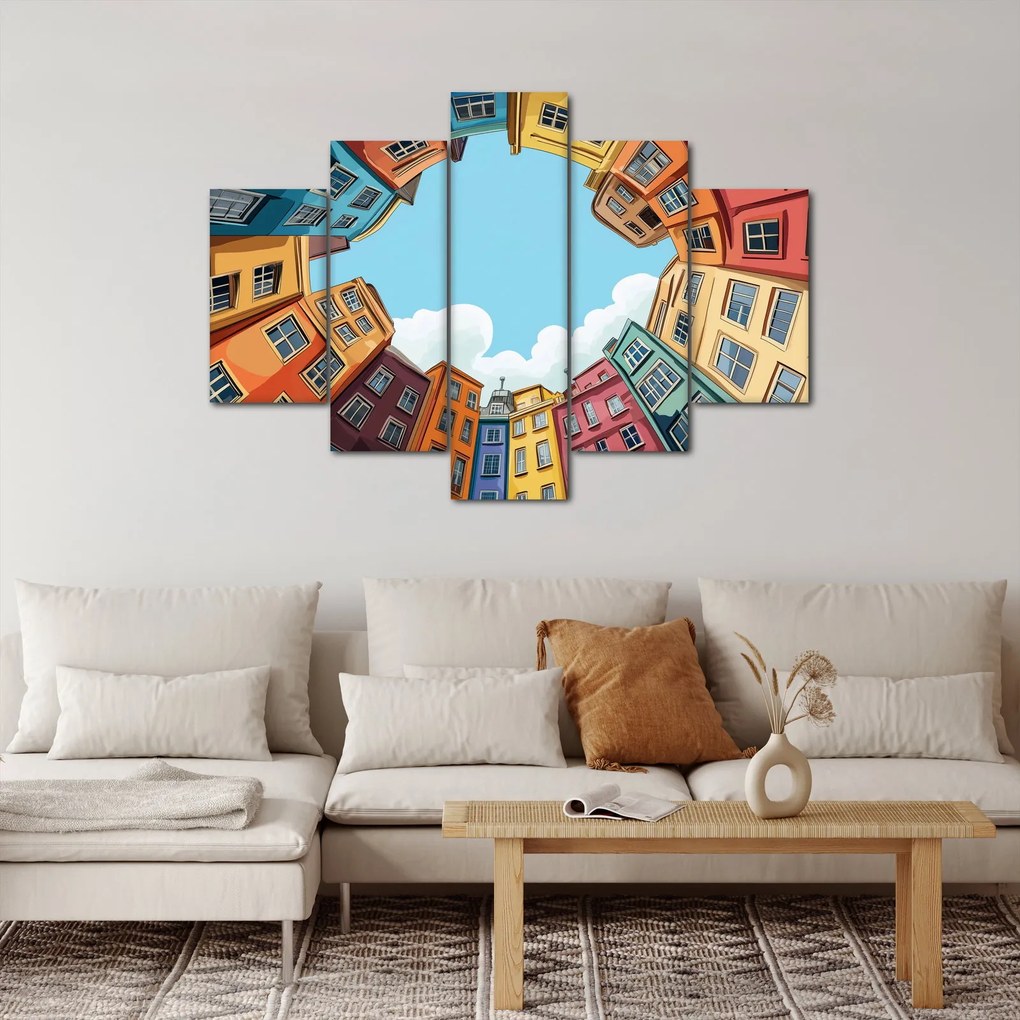 Obraz - Medzi domami (150x105 cm)