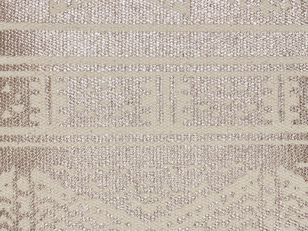 Sada 2 bavlnených vankúšov so vzorom 50 x 50 cm ružovozlatá OUJDA Beliani